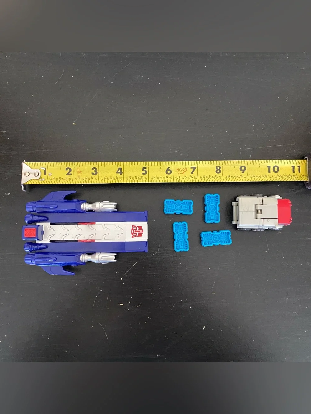 Tomy Hasbro Transformers Optimus Prime Bot Shots Autobot Launcher Blue Bricks